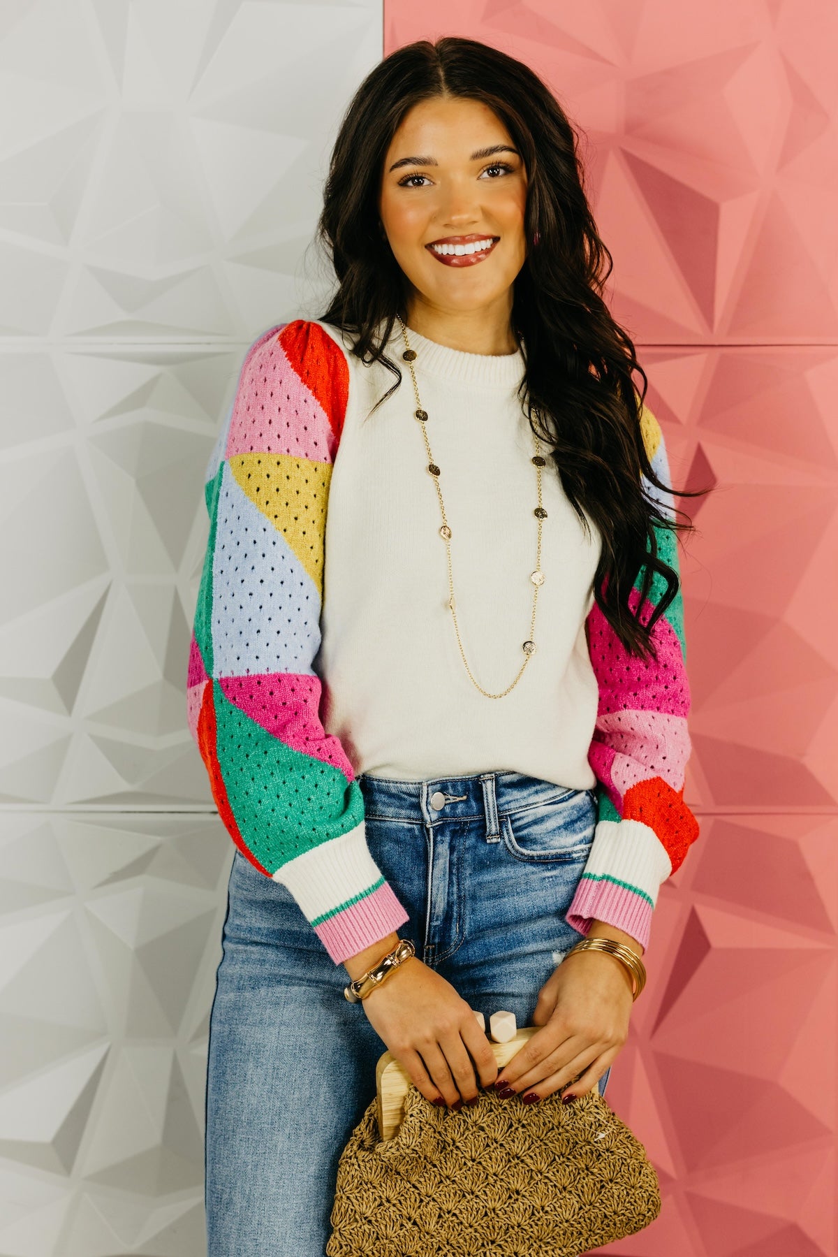 The Gabriel Color Block Sleeve Sweater