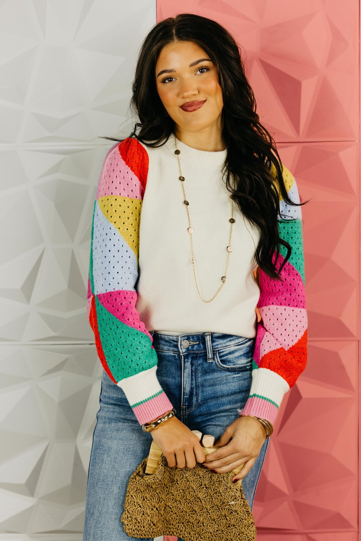 The Gabriel Color Block Sleeve Sweater