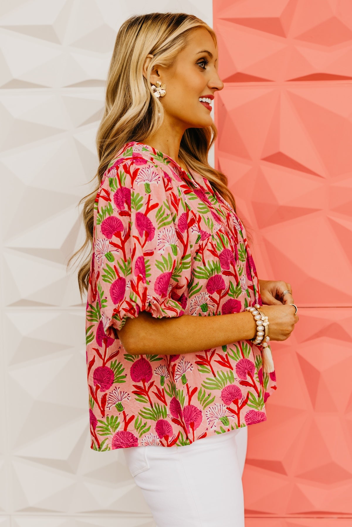 The Rayomond Puff Sleeve Tie Top