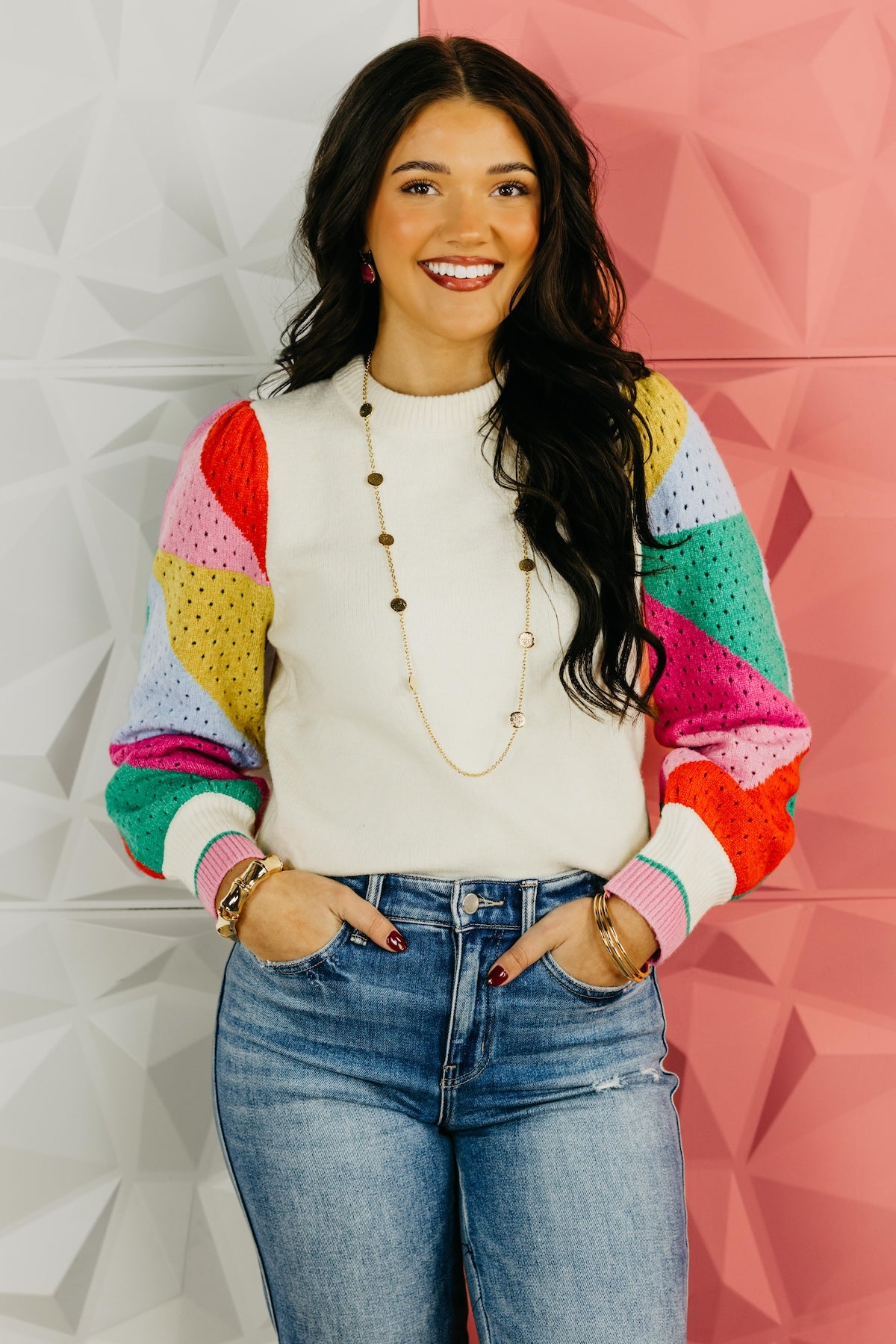 The Gabriel Color Block Sleeve Sweater