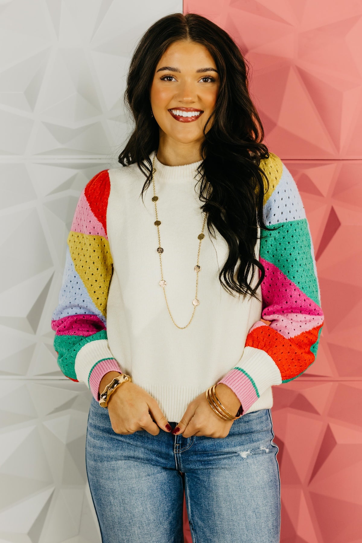 The Gabriel Color Block Sleeve Sweater