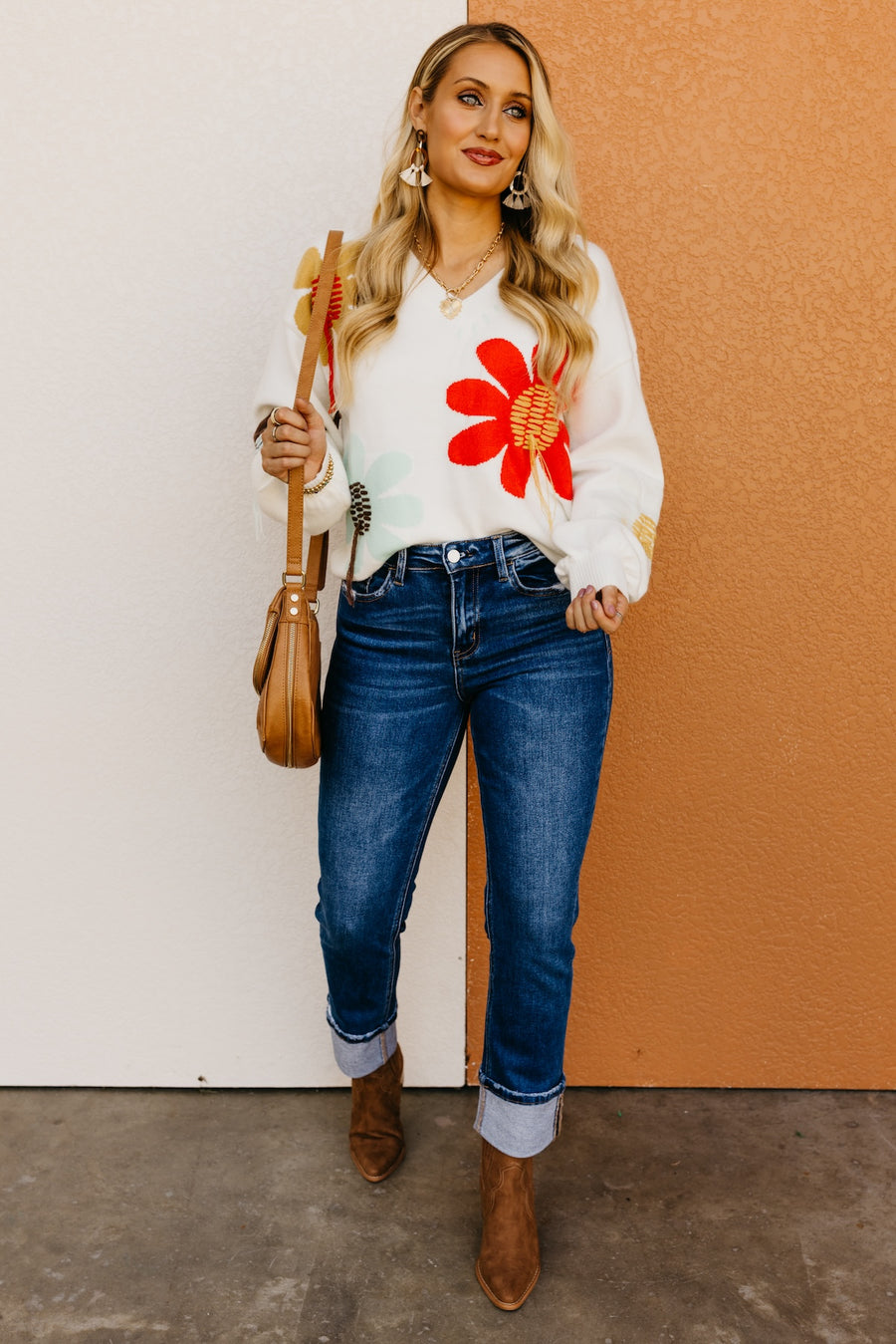 The Judson Floral Embroidered Patch Sweater