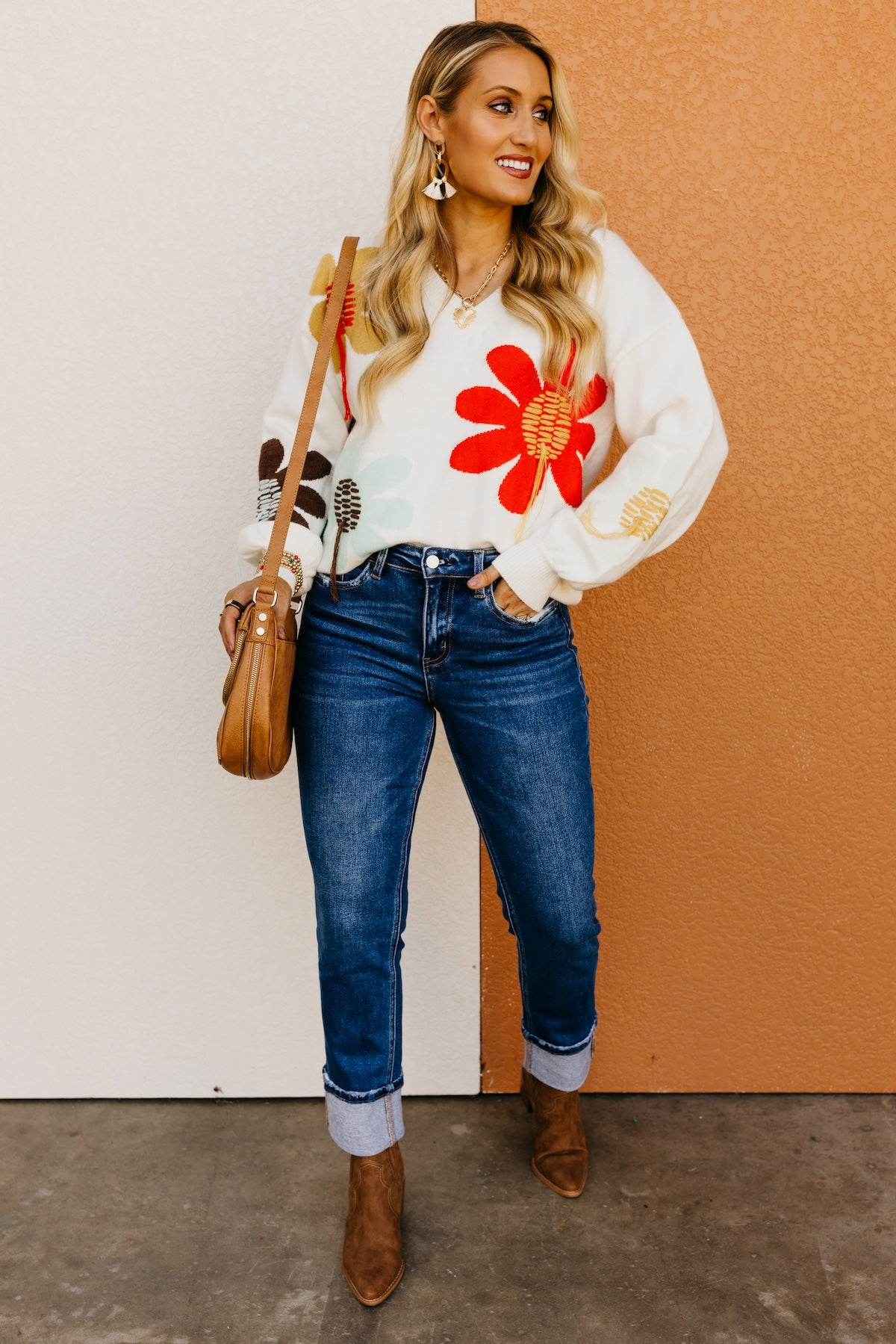 The Judson Floral Embroidered Patch Sweater