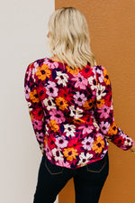 The Tori Floral Pleat Shoulder Blouse