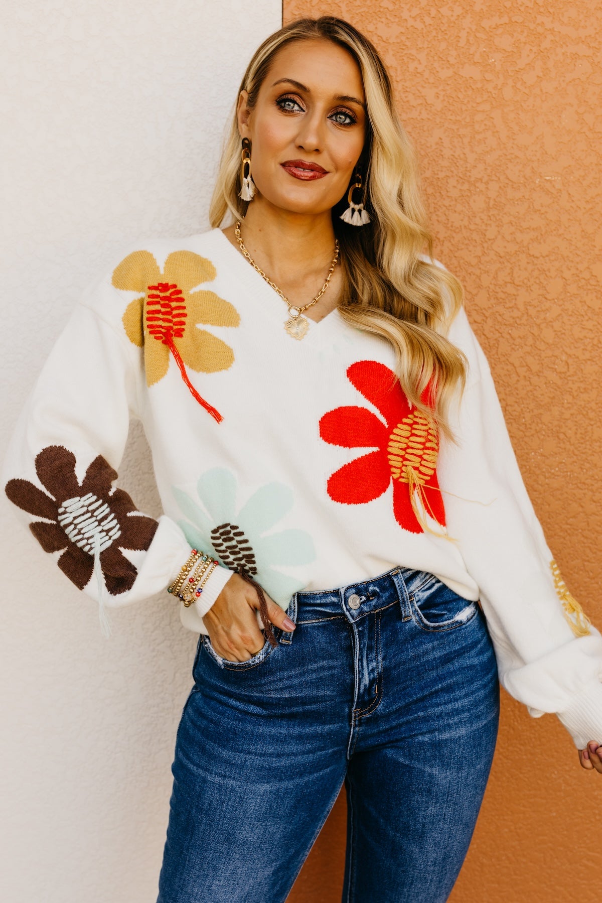 The Judson Floral Embroidered Patch Sweater