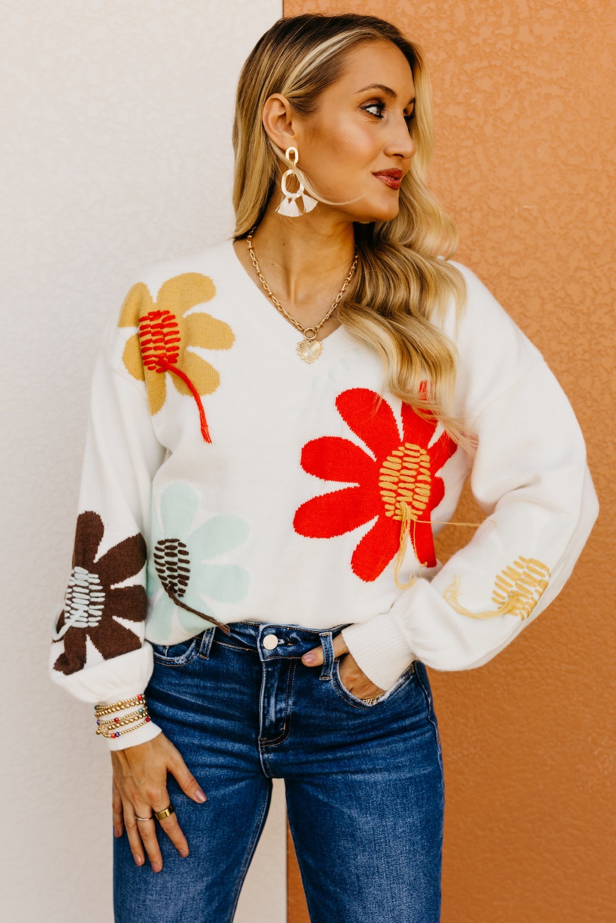 The Judson Floral Embroidered Patch Sweater