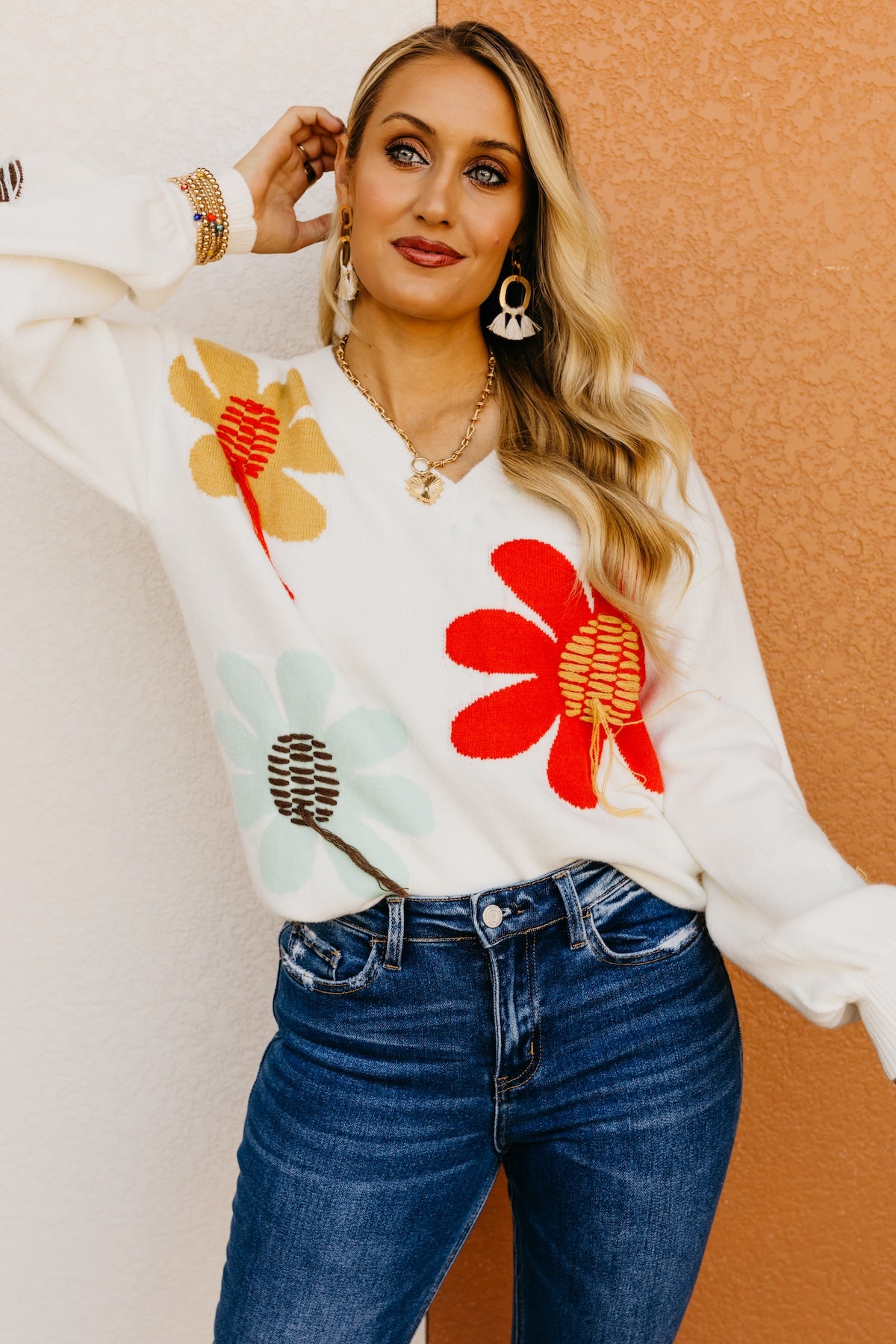The Judson Floral Embroidered Patch Sweater