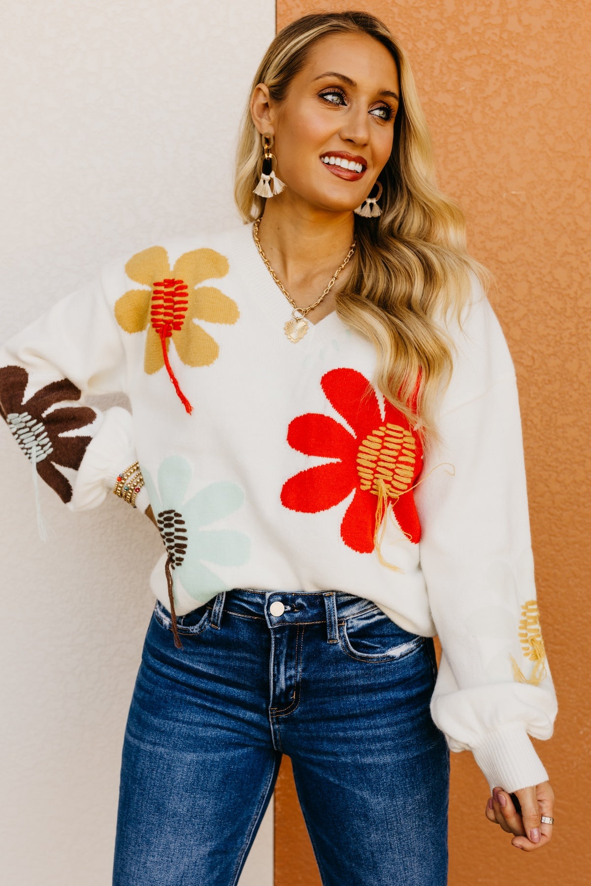 The Judson Floral Embroidered Patch Sweater
