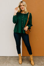 The Kody Button Up Smocked Blouse