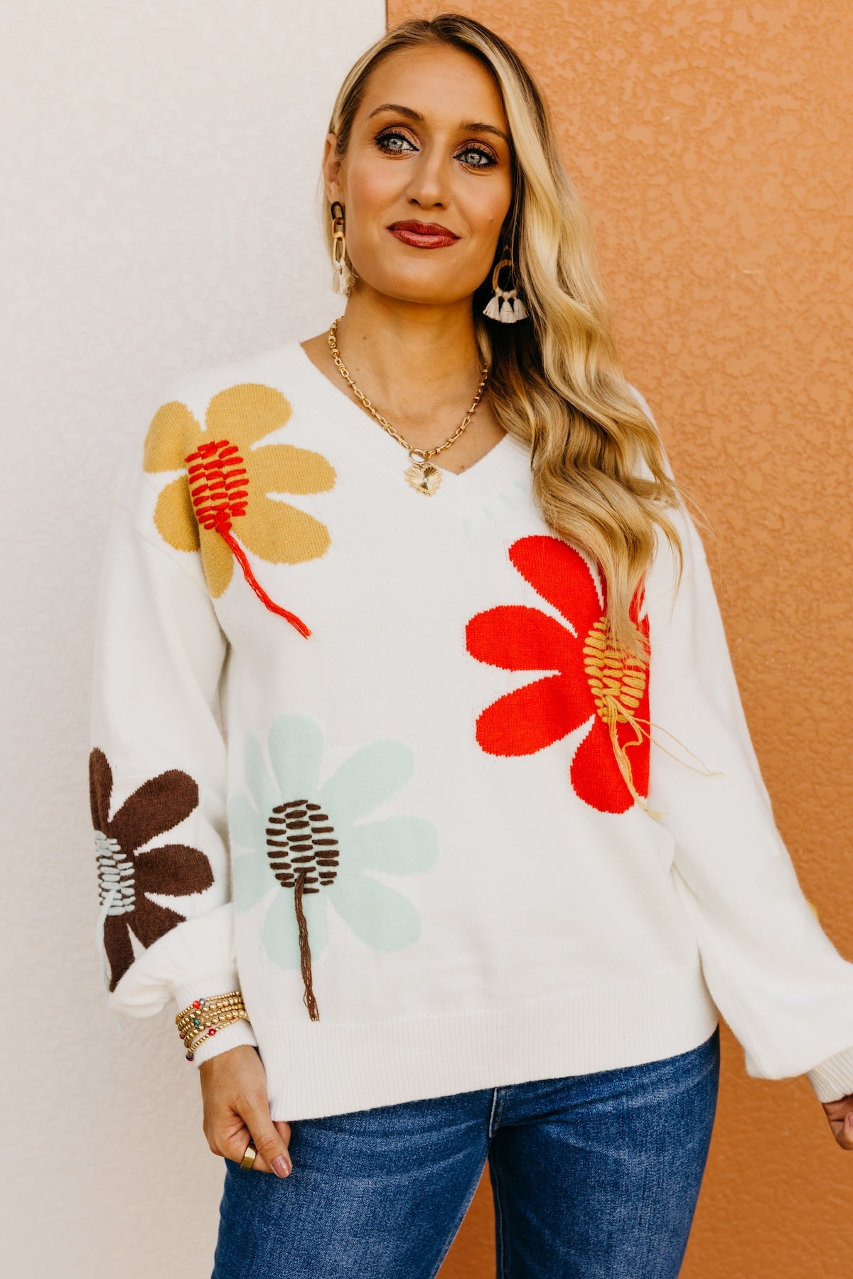 The Judson Floral Embroidered Patch Sweater
