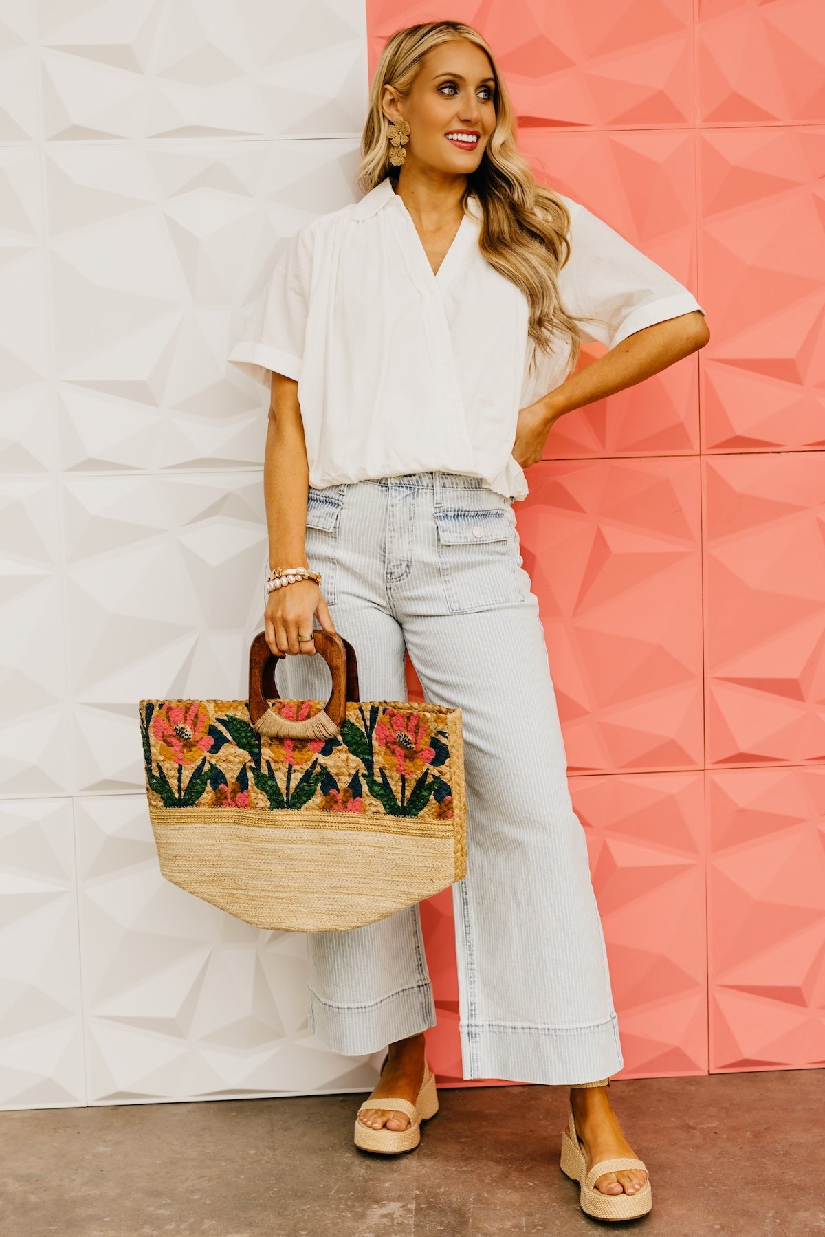 The Jaiden Surplice Ruched Shirt