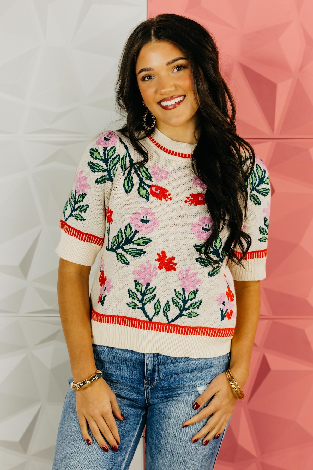 The Sawyer Floral Sweater Top