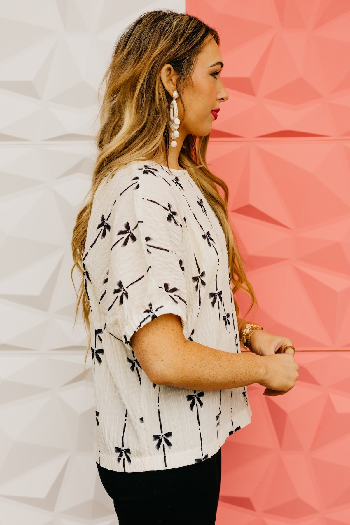 The Arthur Bow Print Blouse