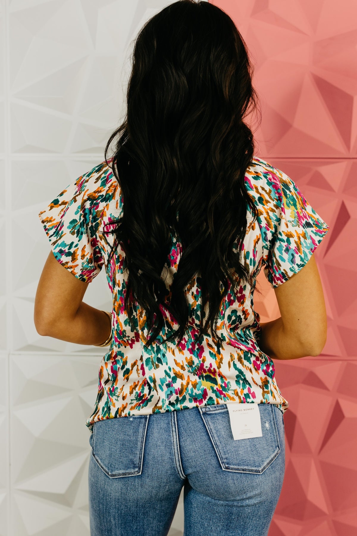 The Aubrey Abstract Print Blouse