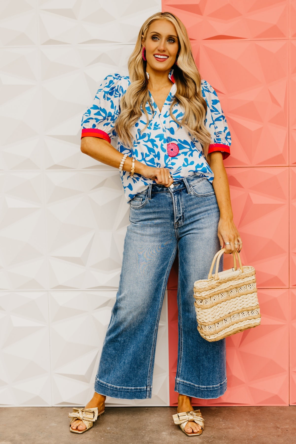 The Ronan Print Contrast Top