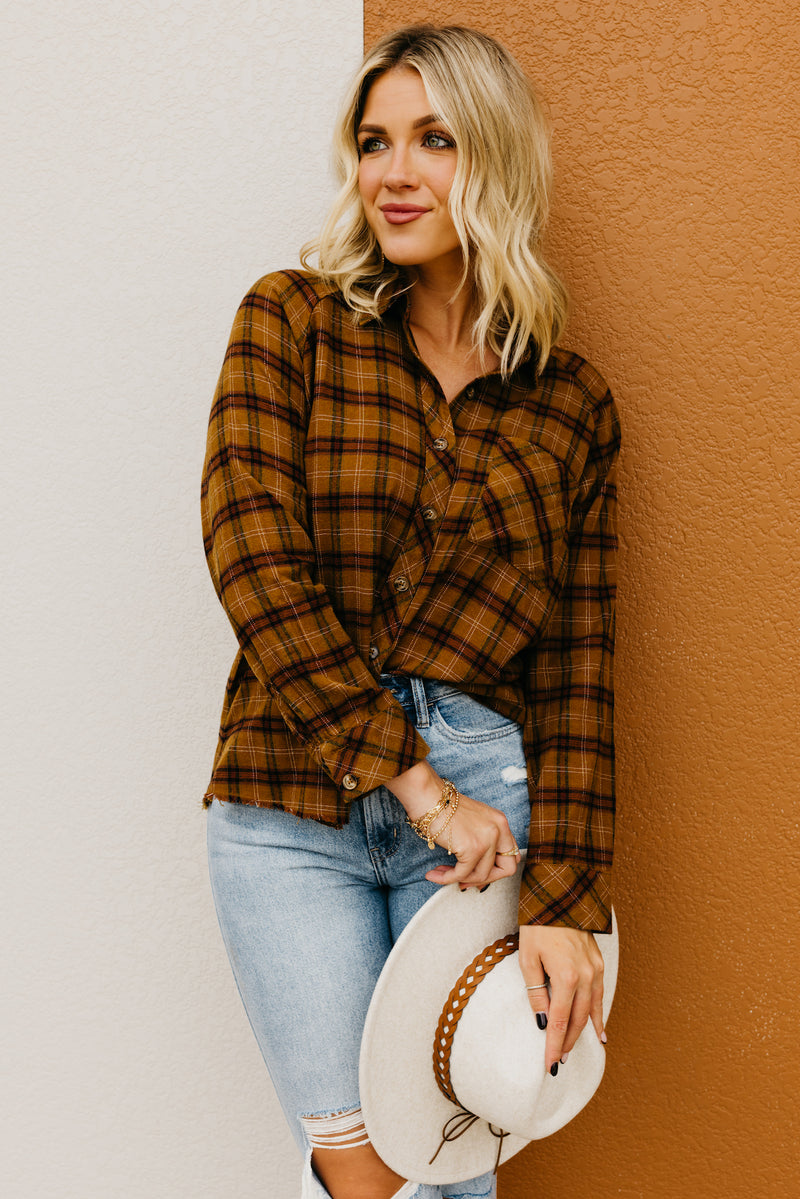 The Ricky Raw Hem Plaid Shirt