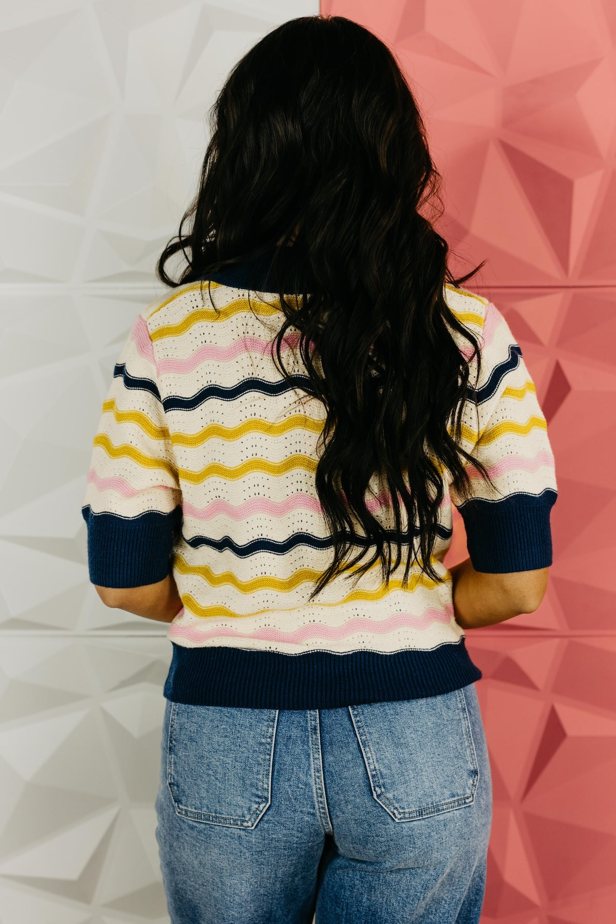 The Anthony Wavy Stripe Sweater Top