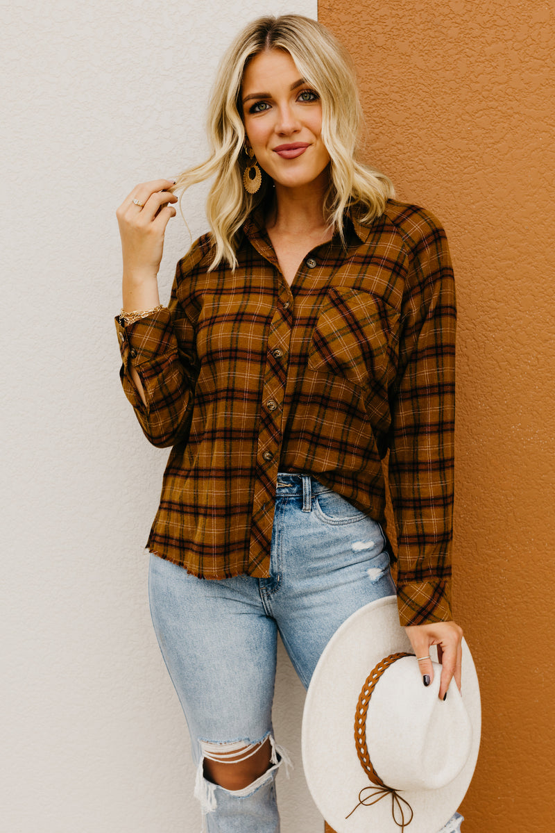 The Ricky Raw Hem Plaid Shirt