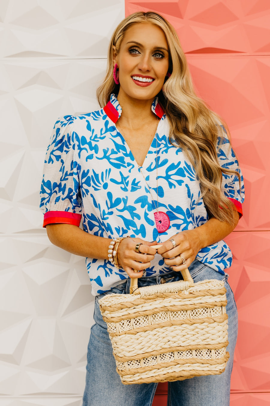 The Ronan Print Contrast Top