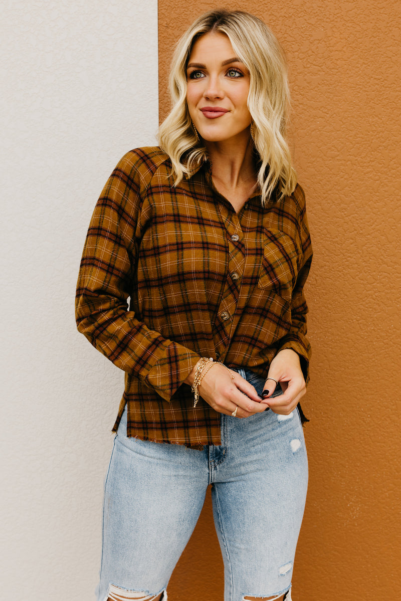 The Ricky Raw Hem Plaid Shirt