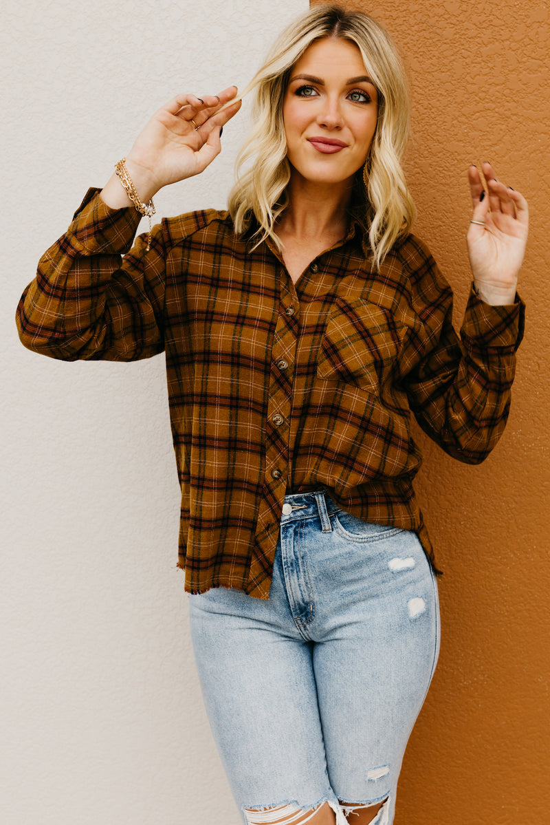 The Ricky Raw Hem Plaid Shirt