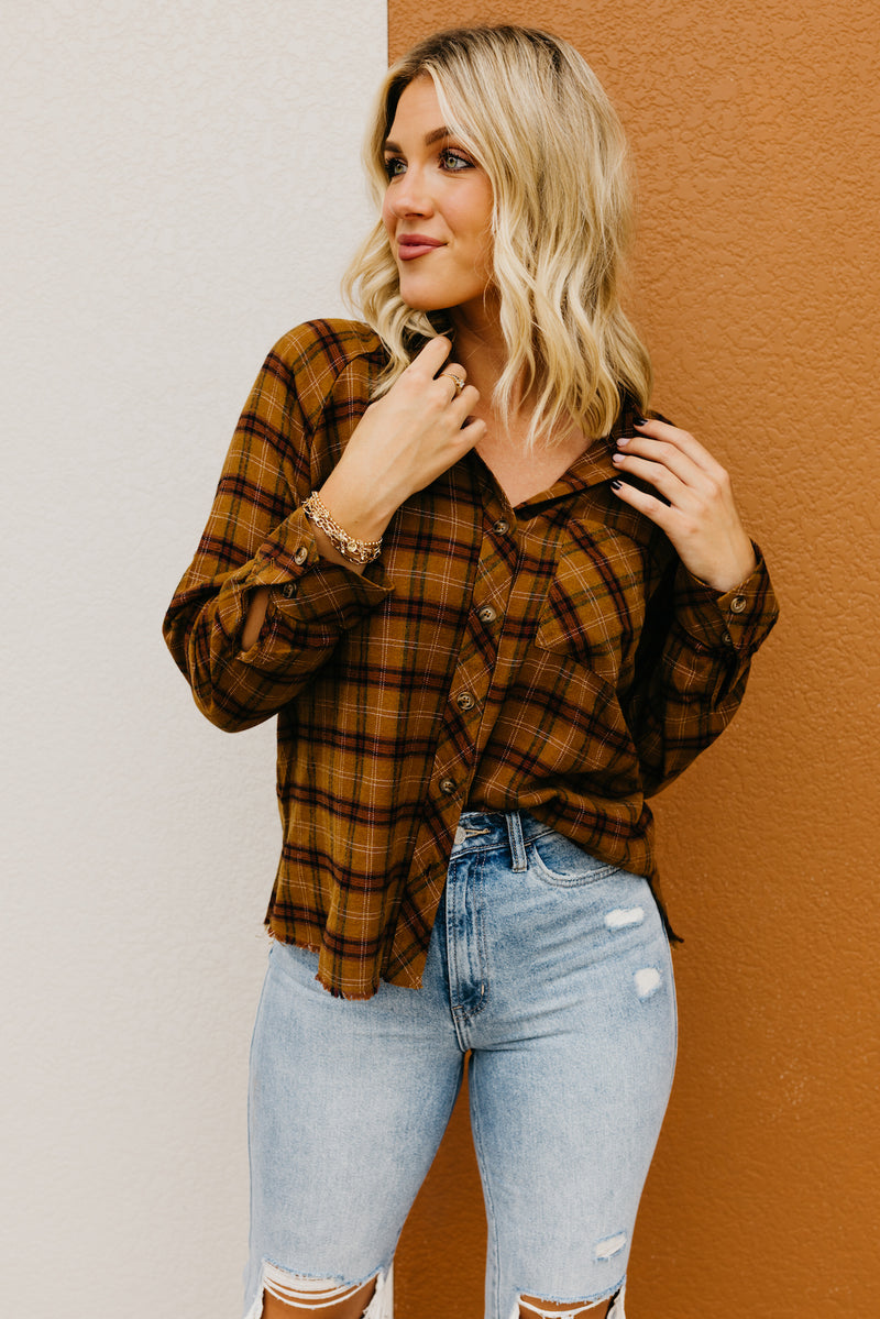 The Ricky Raw Hem Plaid Shirt