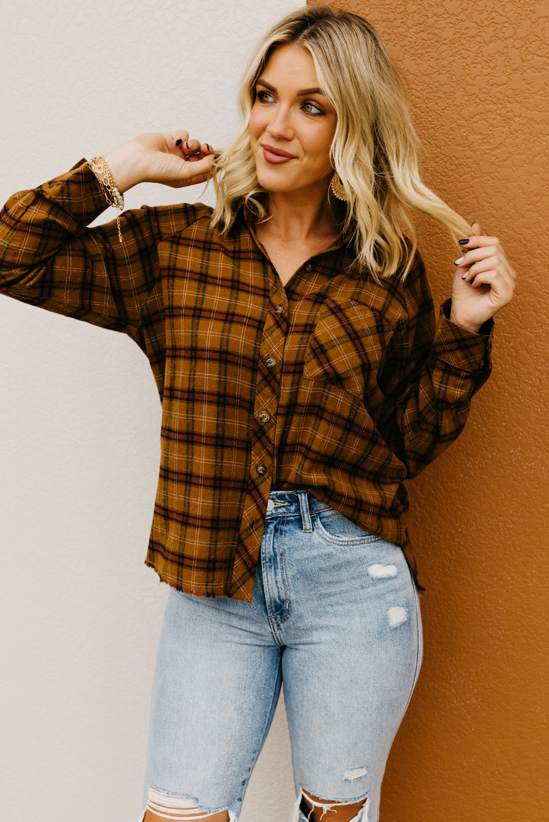 The Ricky Raw Hem Plaid Shirt