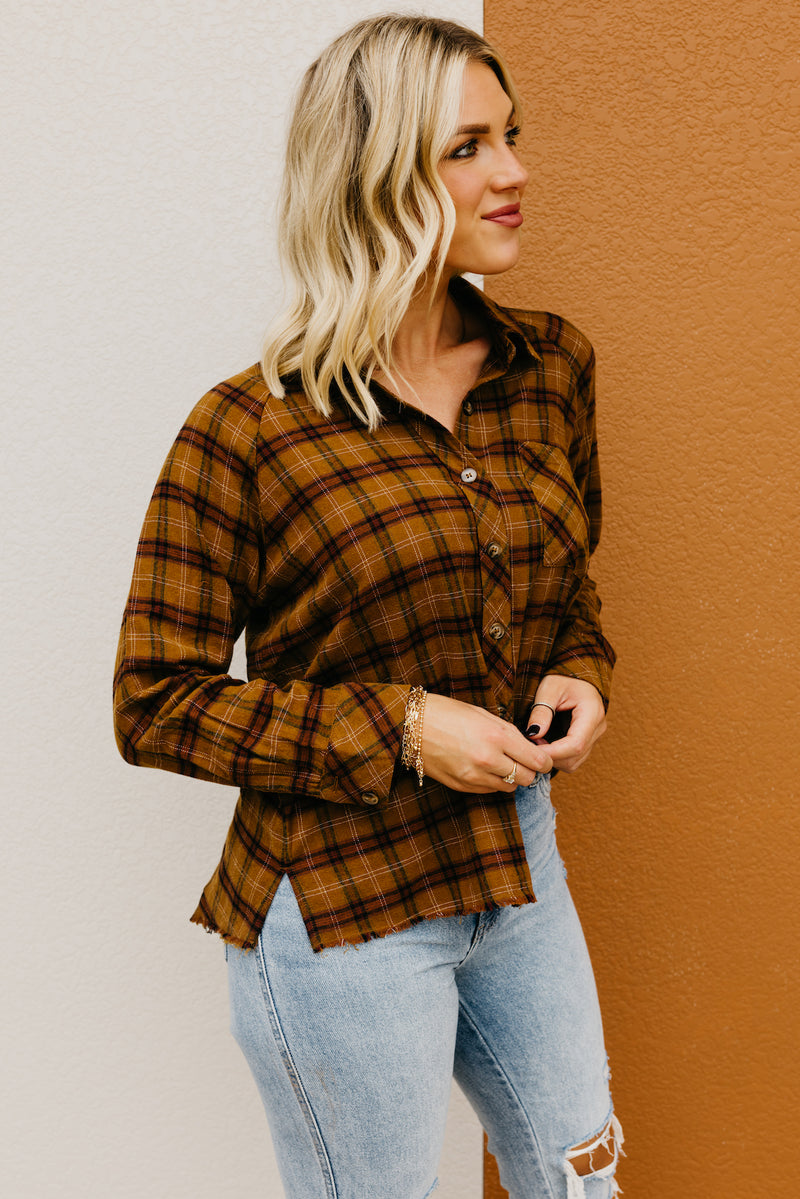 The Ricky Raw Hem Plaid Shirt