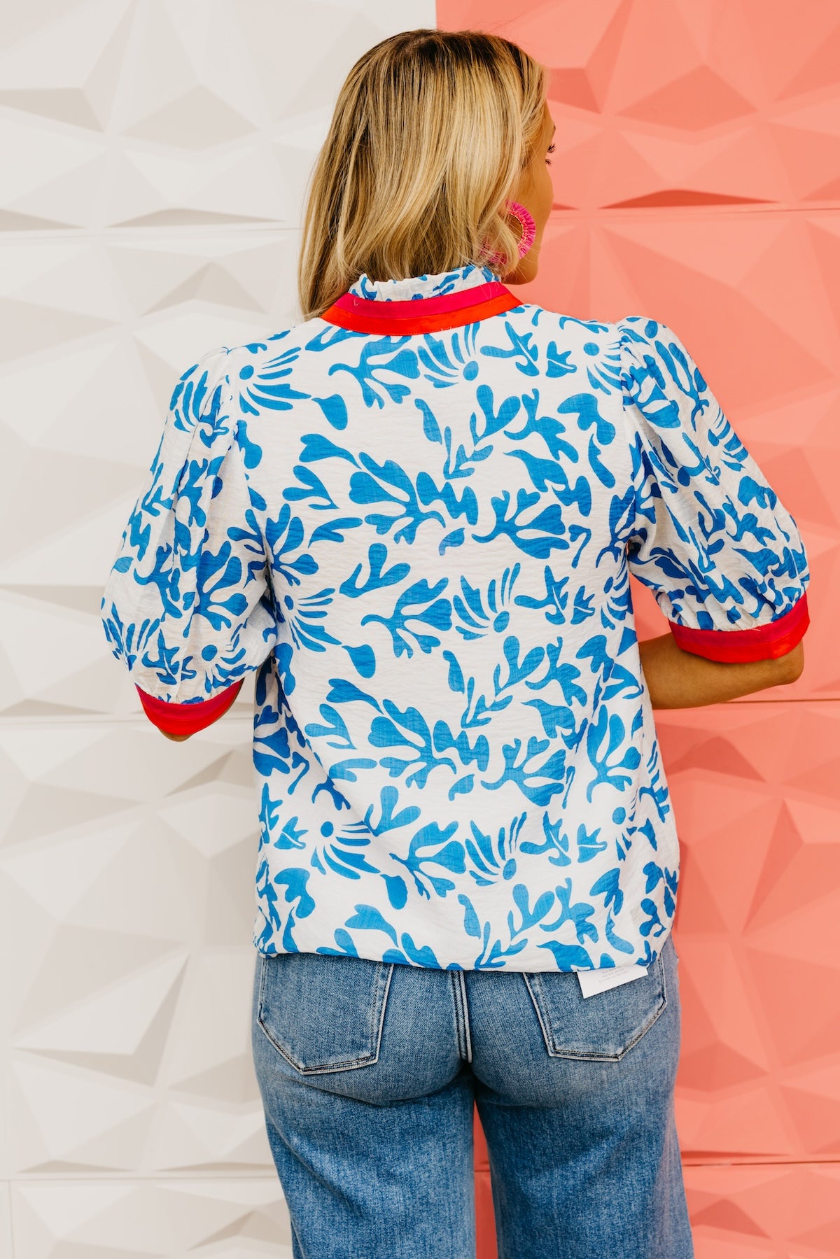 The Ronan Print Contrast Top