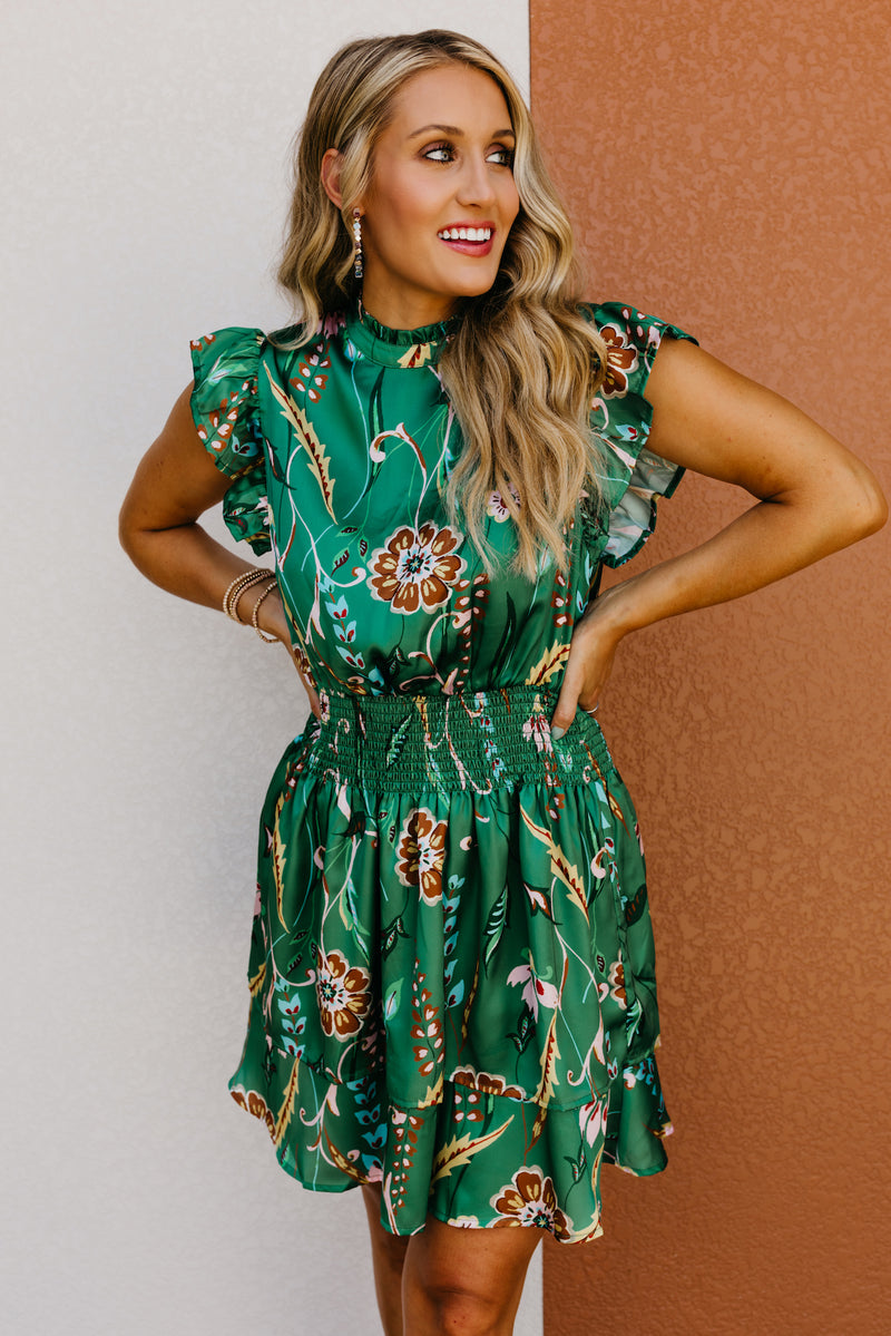 The Amani Floral Smocked Waist Mini Dress