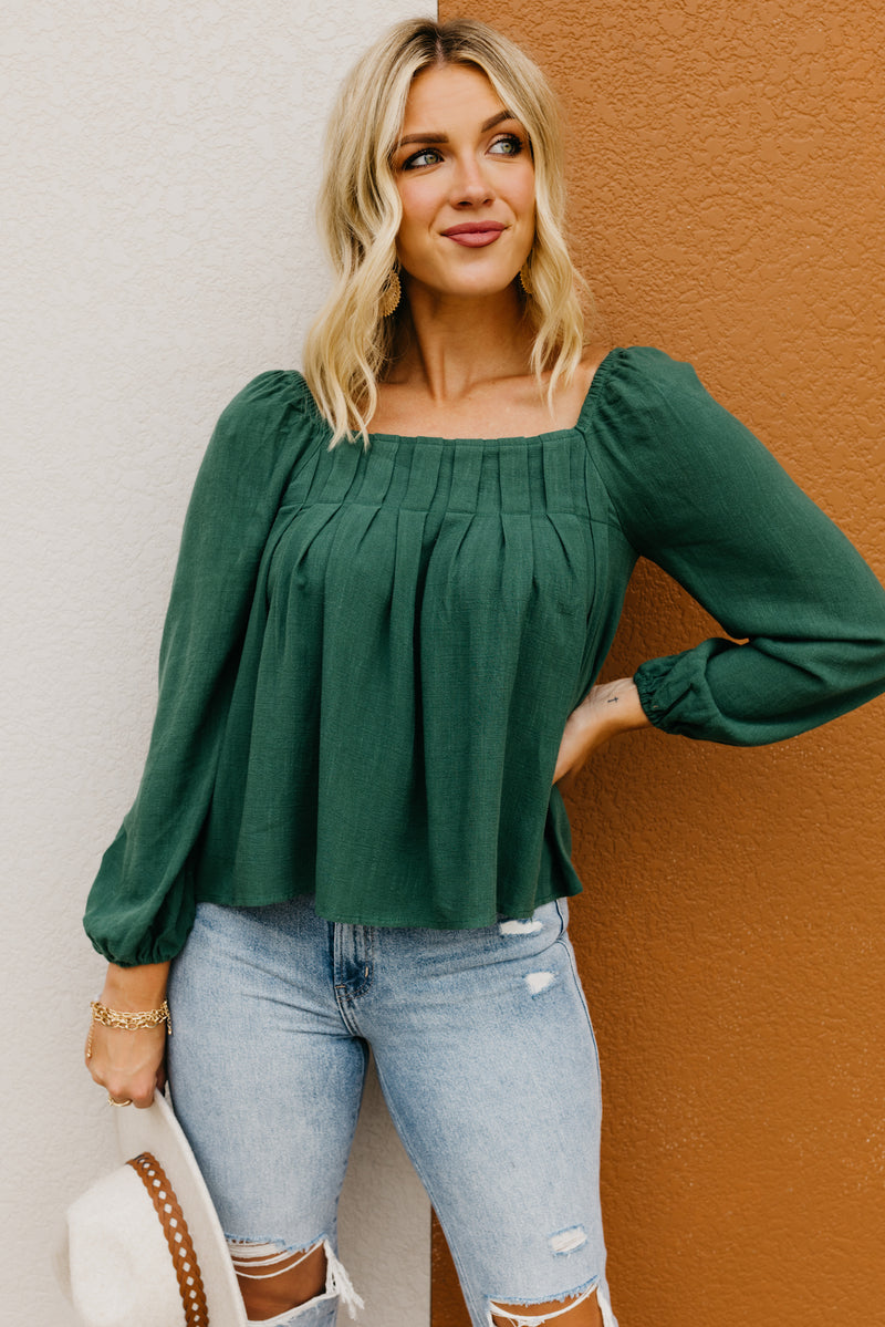 The Antonella Pleated Woven Top