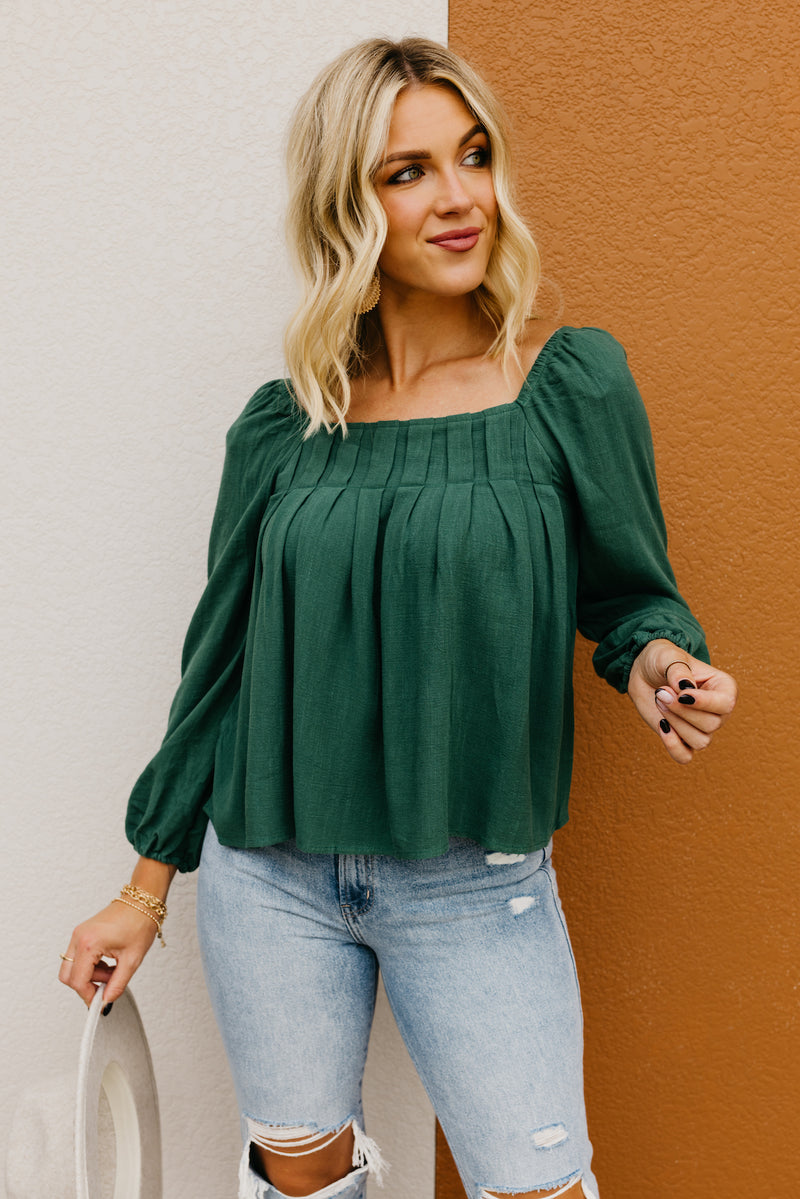 The Antonella Pleated Woven Top