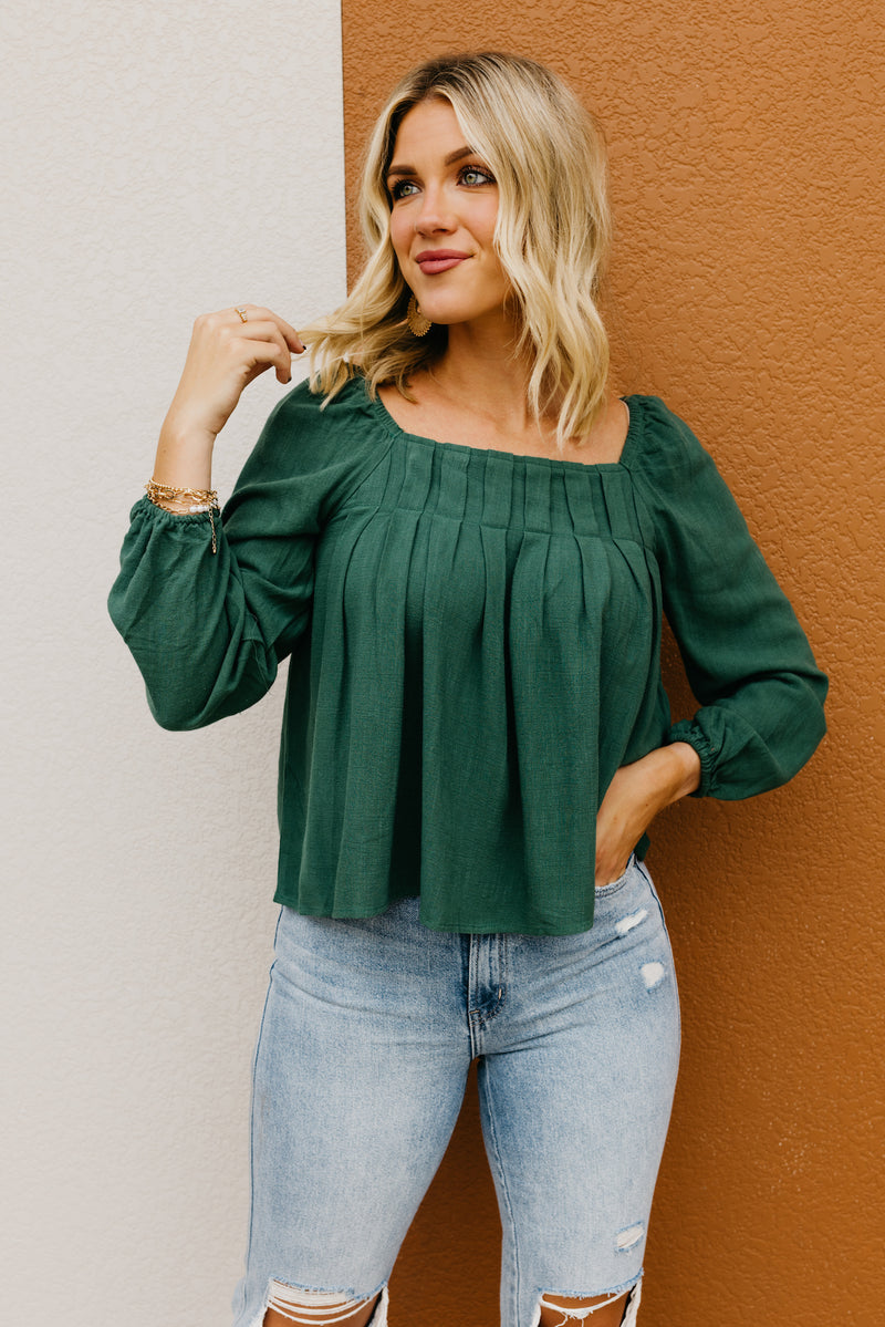 The Antonella Pleated Woven Top