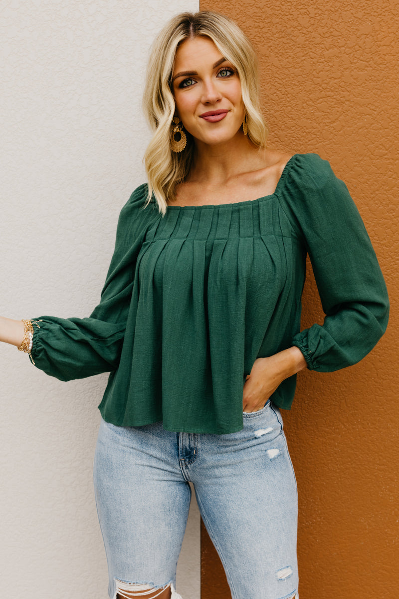 The Antonella Pleated Woven Top