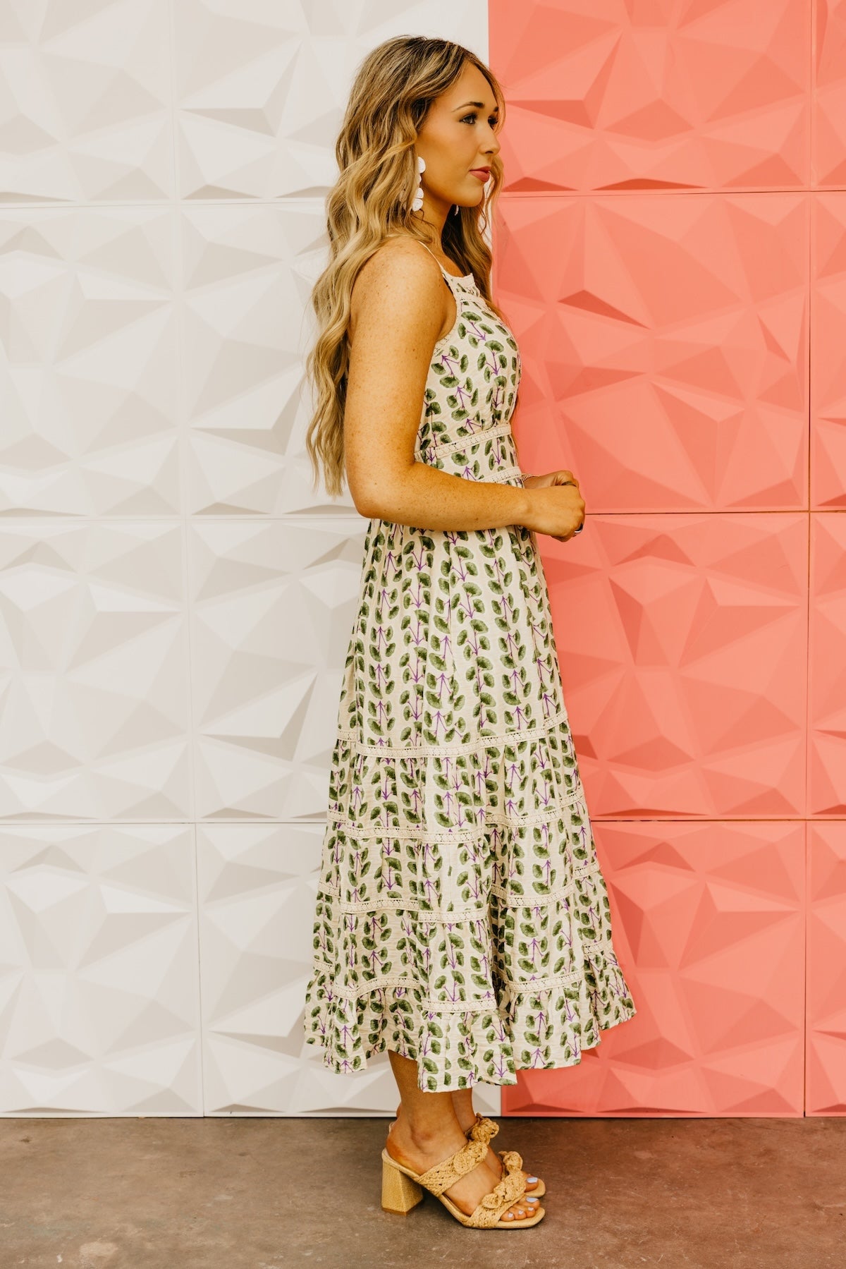 The Evie Crochet Trim Midi Dress