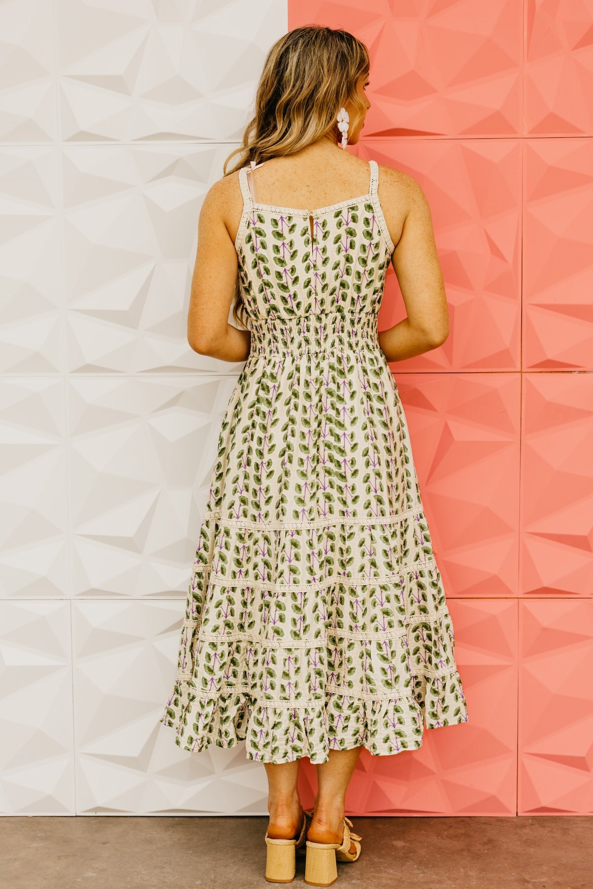 The Evie Crochet Trim Midi Dress