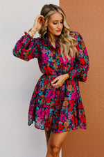 The Mina Floral Tie Waist Mini Dress
