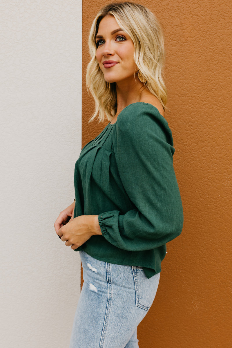The Antonella Pleated Woven Top