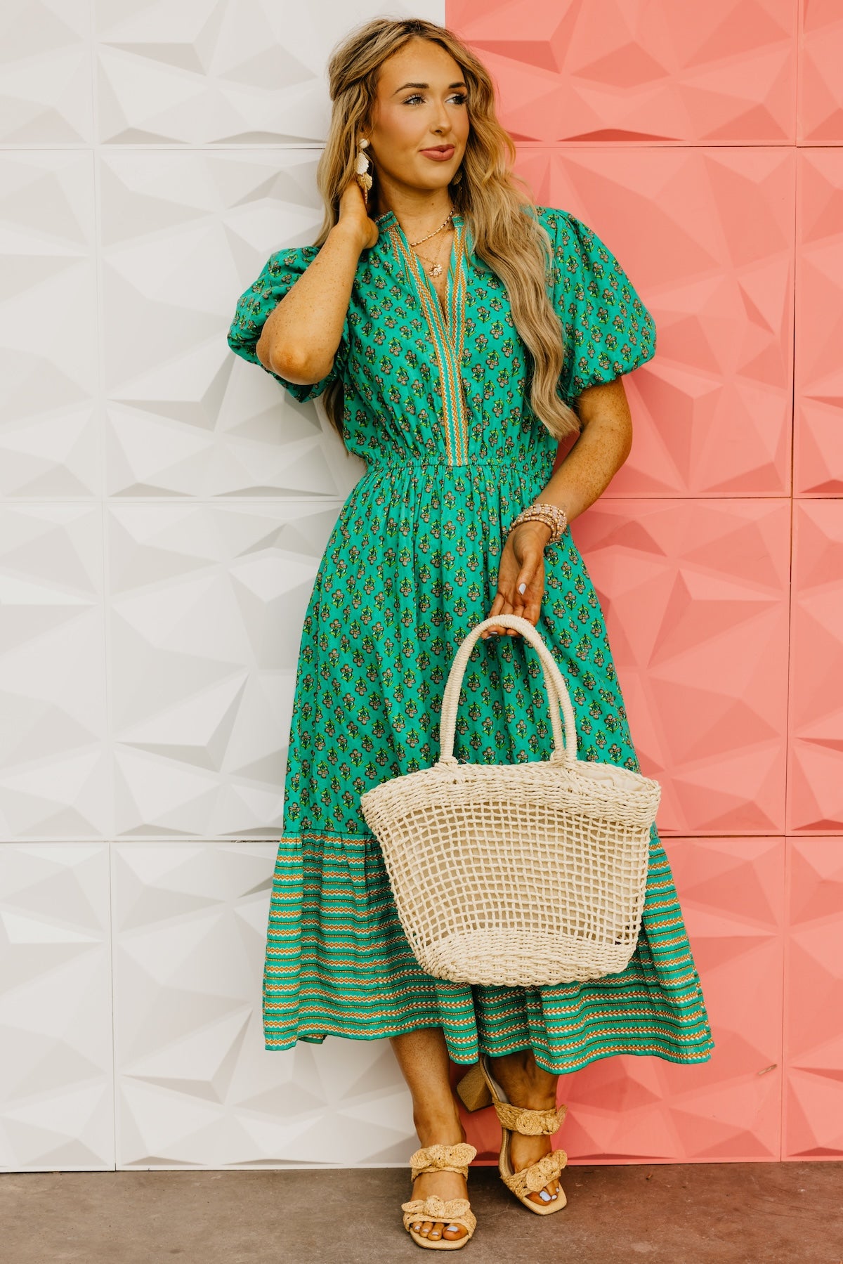 The Dillon Puff Sleeve Floral Maxi Dress