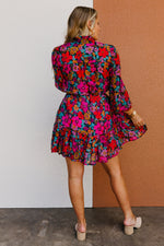 The Mina Floral Tie Waist Mini Dress
