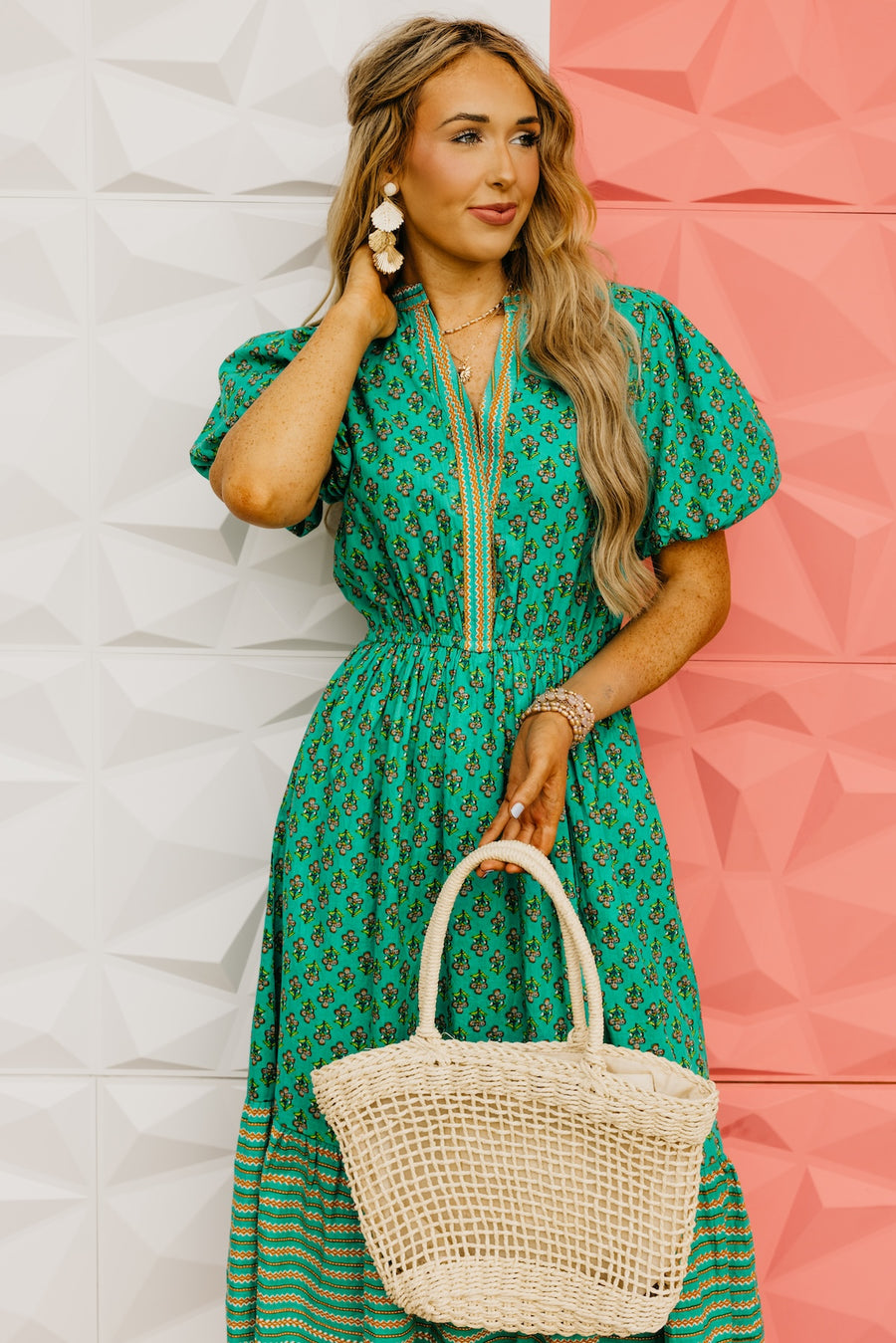 The Dillon Puff Sleeve Floral Maxi Dress