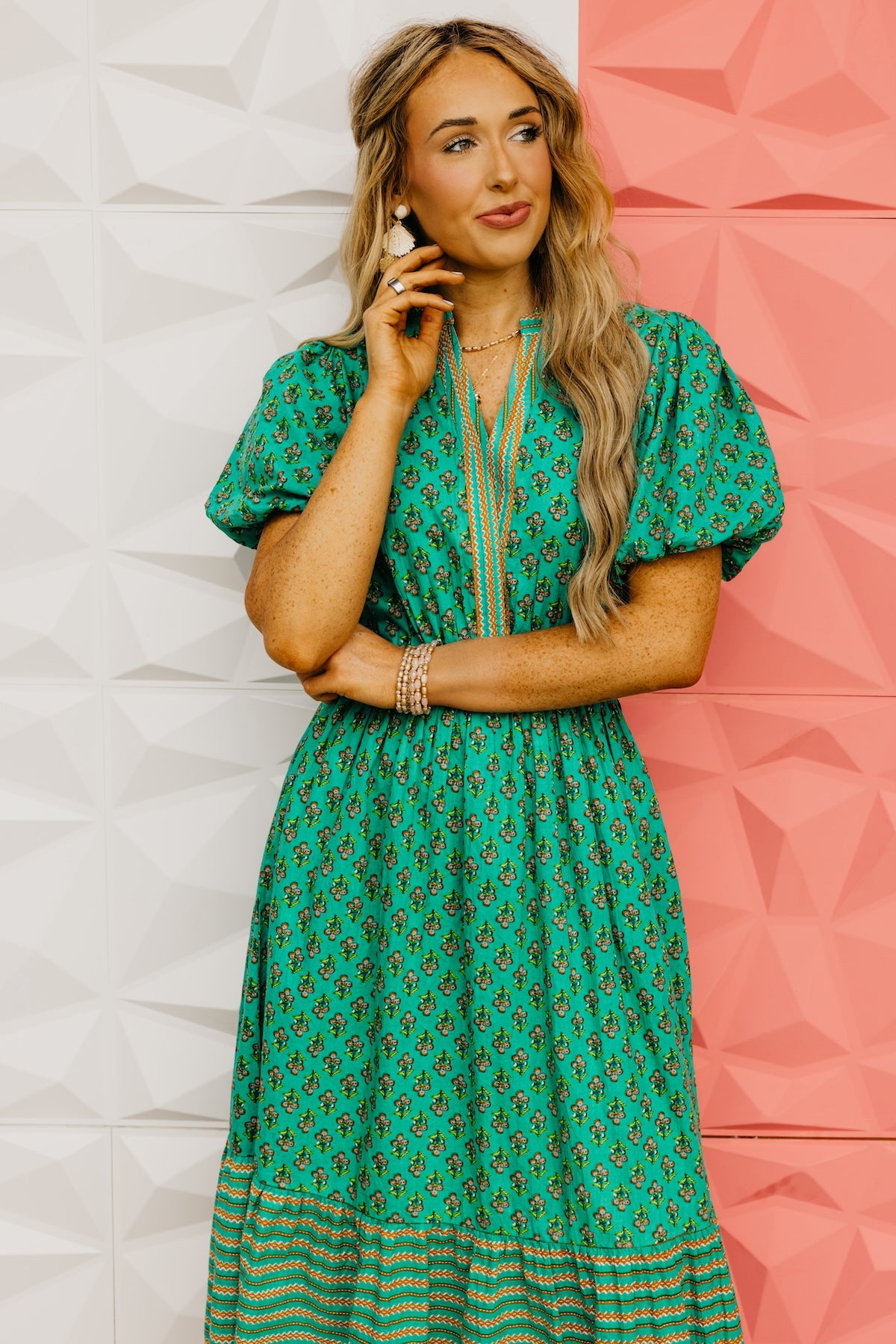 The Dillon Puff Sleeve Floral Maxi Dress