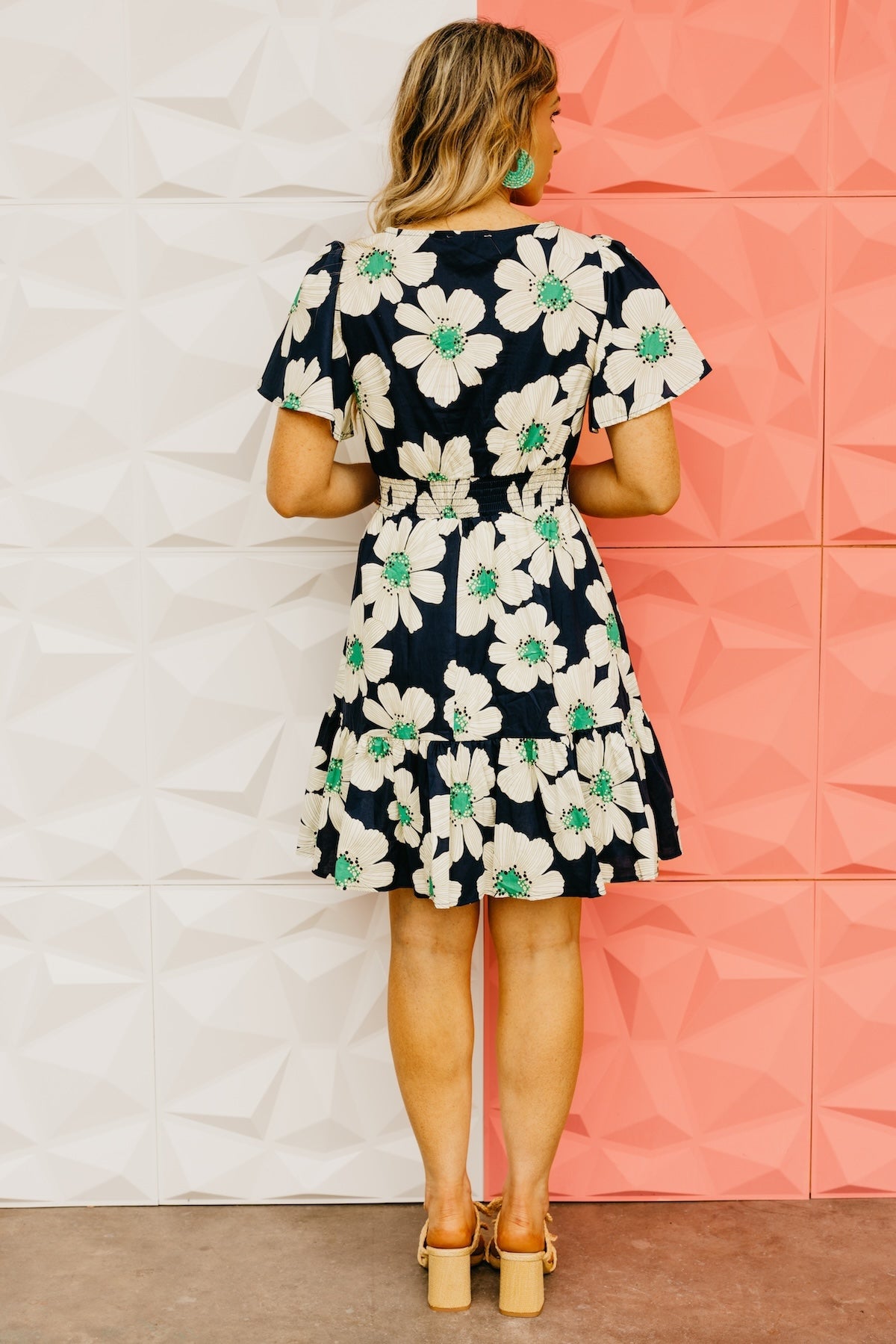 The Russell Floral Smocked Waist Mini Dress