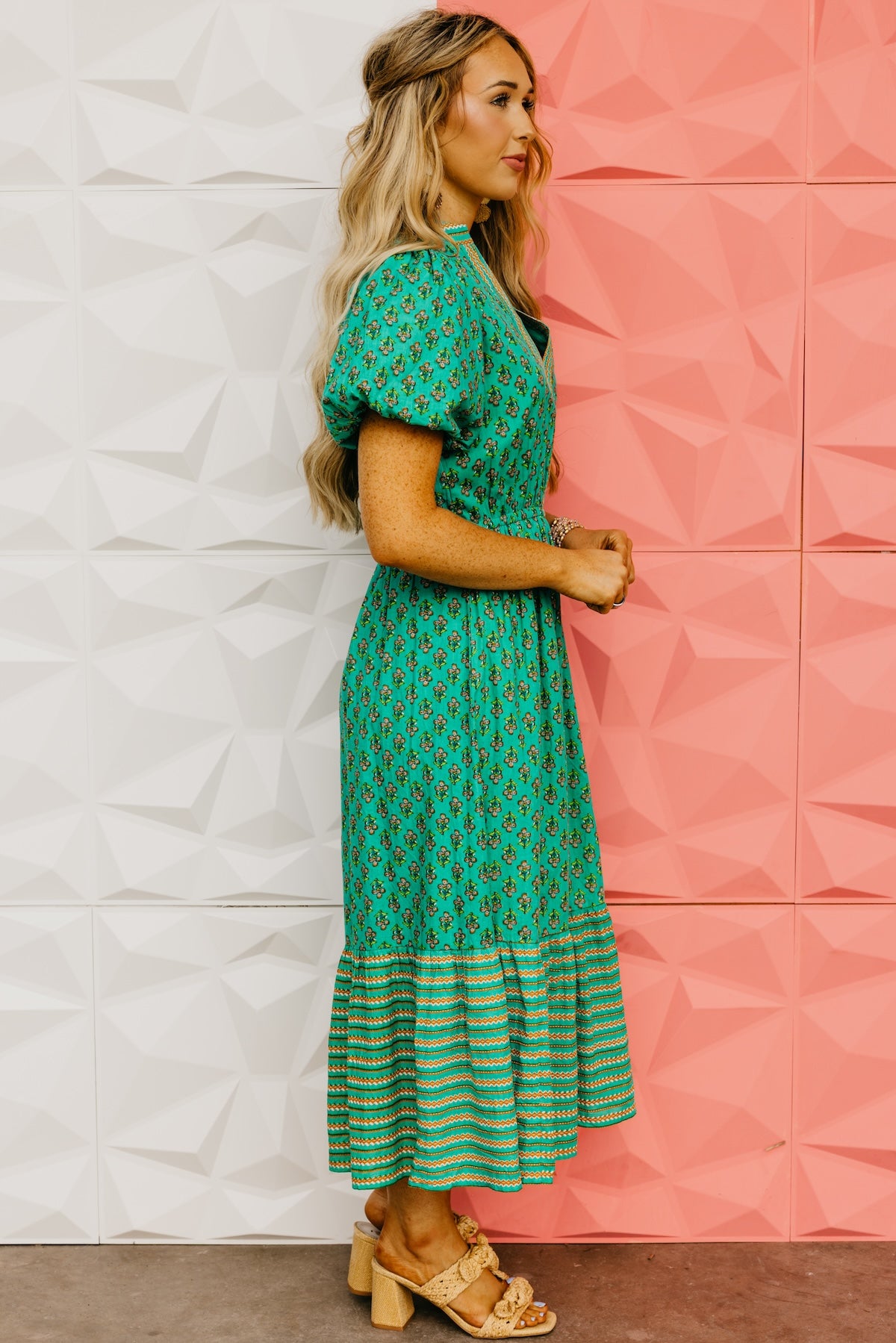 The Dillon Puff Sleeve Floral Maxi Dress