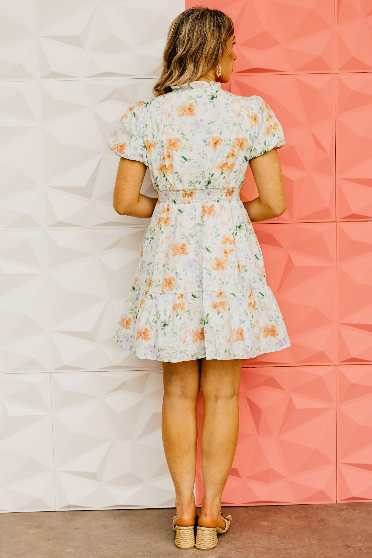 The Royalty Floral Smocked Waist Mini Dress