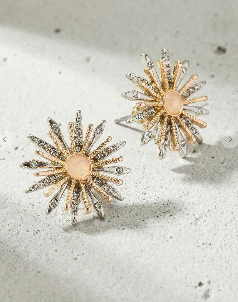 The Regis Two Tone Double Layer Earring