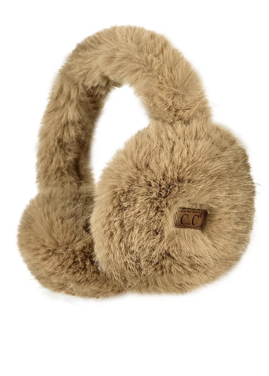 C.C Solid Long Fur Winter Ear Muff Ear Warmer