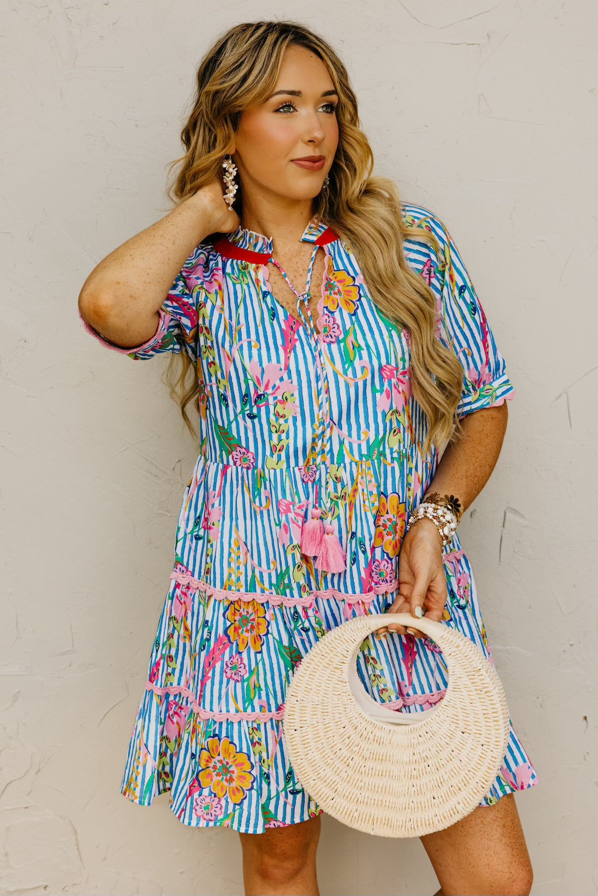 The Jazmine Floral Tiered Mini Dress