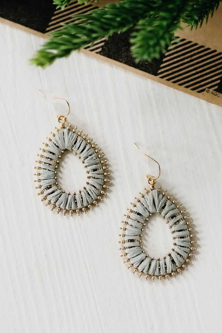 The Eliza Earrings - Light Grey