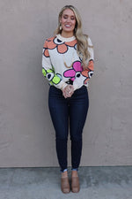 The Leah Retro Floral Sweater